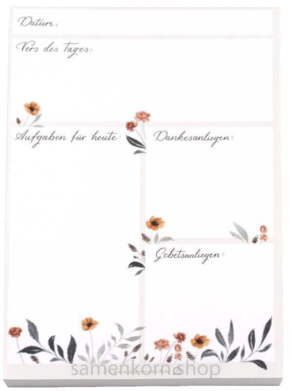 Notizblock DIN A5 / Stille Zeit Arbeitsblatt