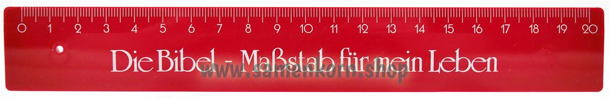 Lineal "Bibel - Maßstab für mein Leben", rot