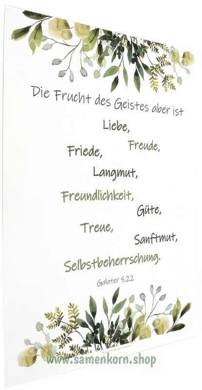 Poster A4 "Die Frucht des Geistes aber..."