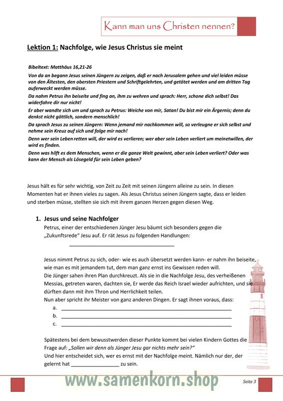 Kann man uns Christen nennen? / Jüngerschaftskurs + Buch