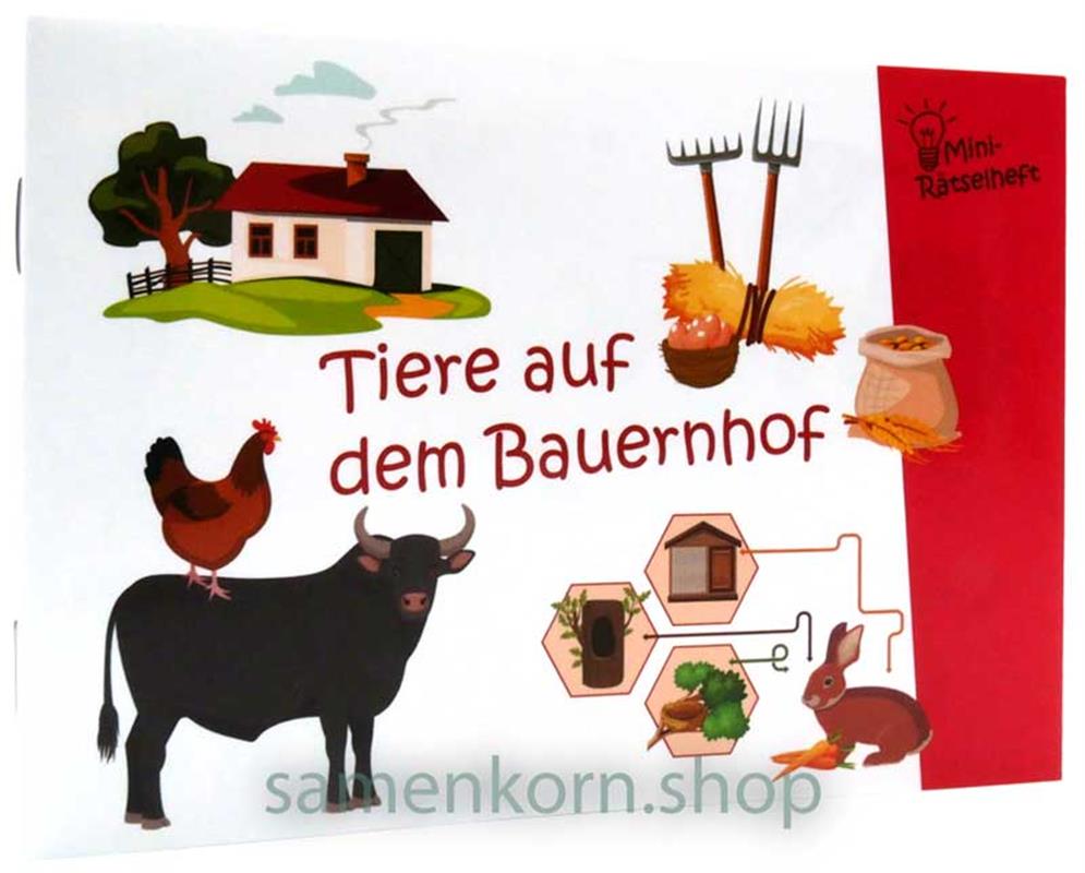 Mini-Rätselheft - Tiere auf dem Bauernhof / Heft