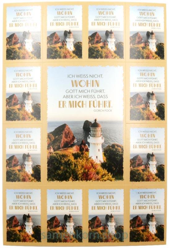 Postkarten-Aufkleber "Ich weiß nicht wohin ..."