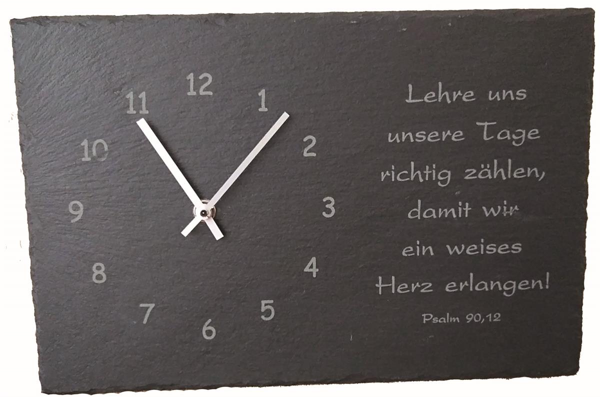 Schiefertafel – Uhr