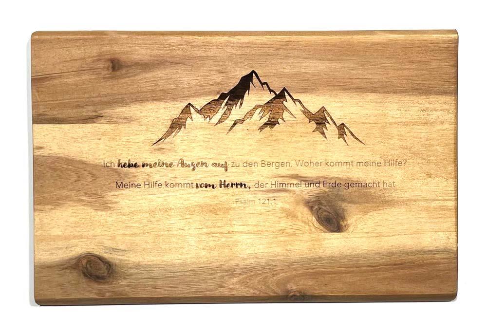 Frühstücksbrettchen "Berge", Bambus