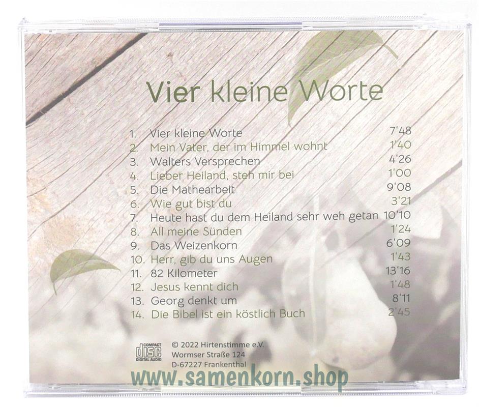 Vier kleine Worte / CD