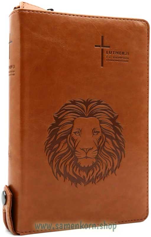 Luther21 F. C. Thompson Studienausgabe, Kunstleder, löwenbraun, GS, GR, RV / Buch