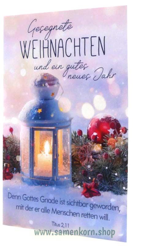 Midikärtchen "Gesegnete Weihnachten" Titus 2,11