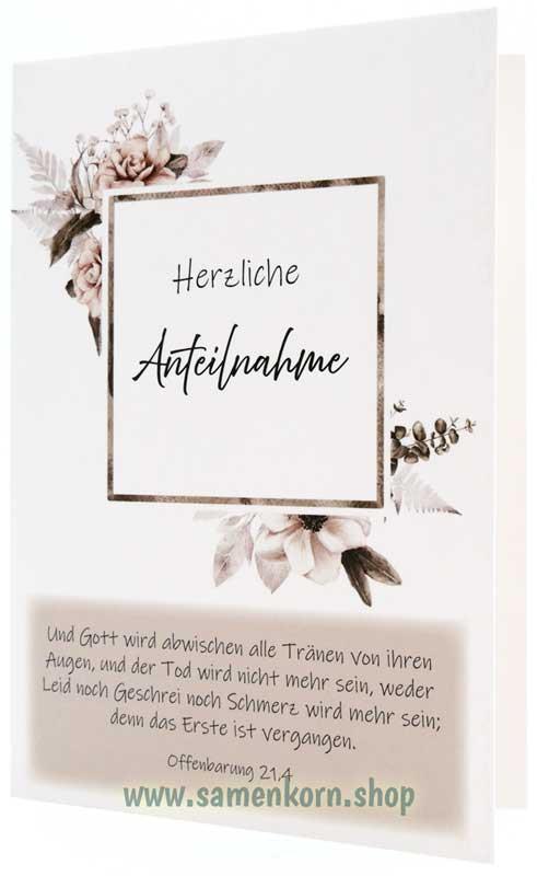 Doppelkarte "Herzliche Anteilnahme" Off. 21,4