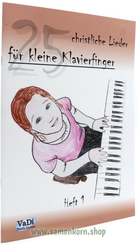 25 christliche Lieder für kleine Klavierfinger 1 (beige) / Notenheft