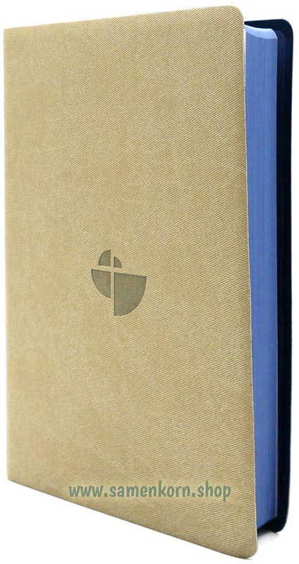 Schlachter 2000 - TA, PU, sandfarben, blauer Farbschnitt / Buch