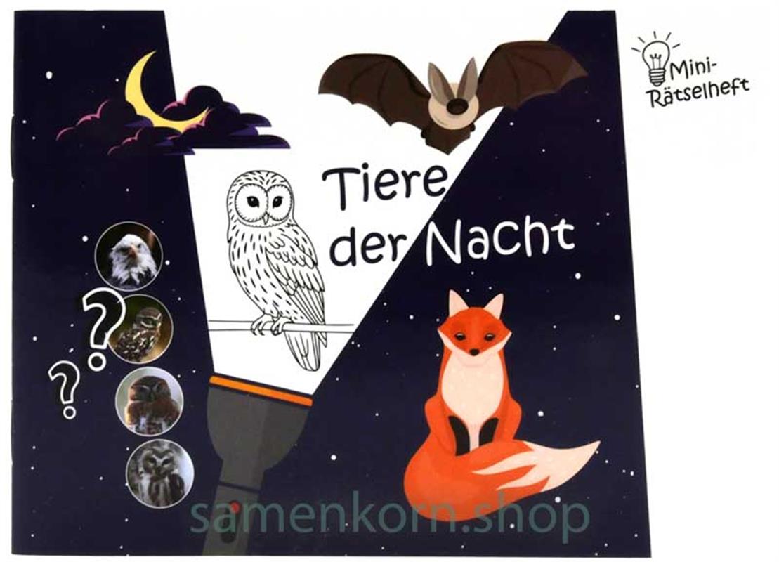 Mini-Rätselheft - Tiere in der Nacht / Heft