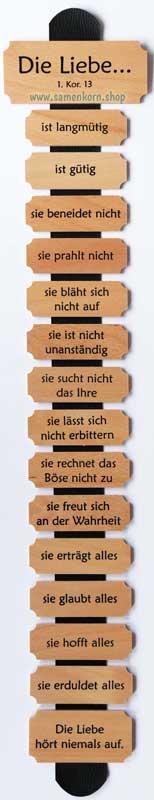 Wanddekoration aus Holz / Die Liebe ist...