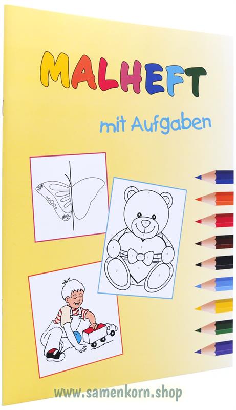 Malheft mit Aufgaben/ Heft