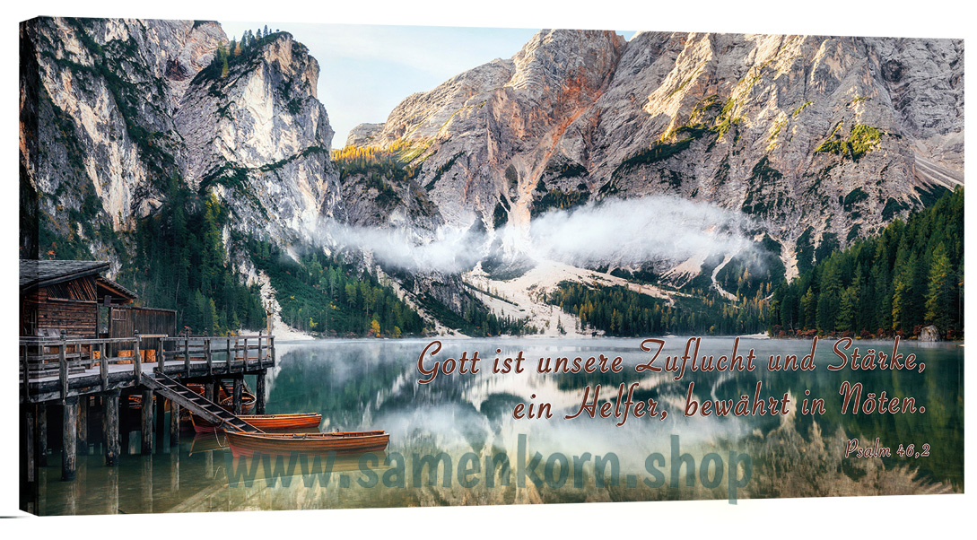 Bild "Boote im Bergsee"