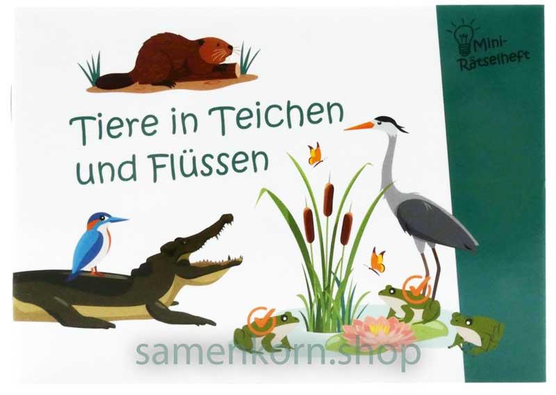 Mini-Rätselheft - Tiere in Teichen und Flüssen  / Heft