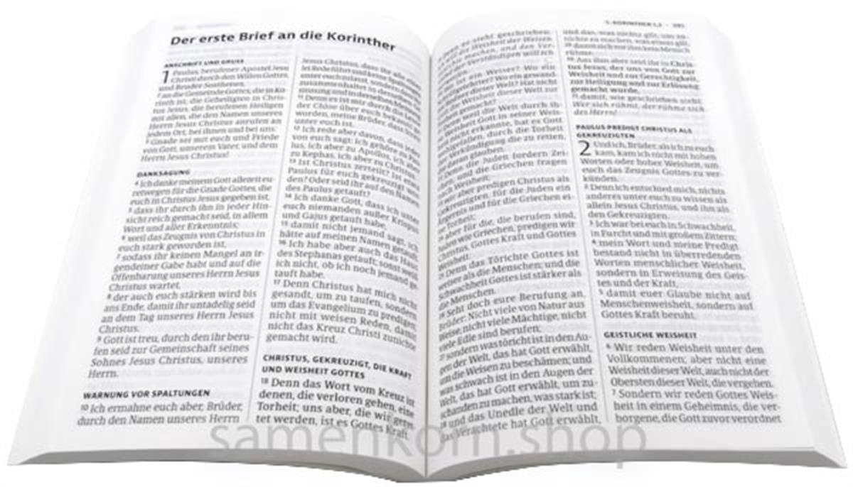 Luther21 Neues Testament, Psalmen, Sprüche - Motiv "Wassertropfen", klein, Paperback/ Buch