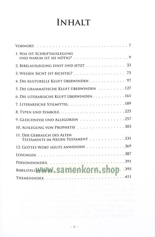 Grundlagen der Schriftauslegung / Buch