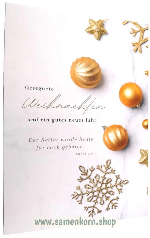 Postkarte "Gesegnete Weihnachten und ein gutes neues Jahr" Luk.2,11