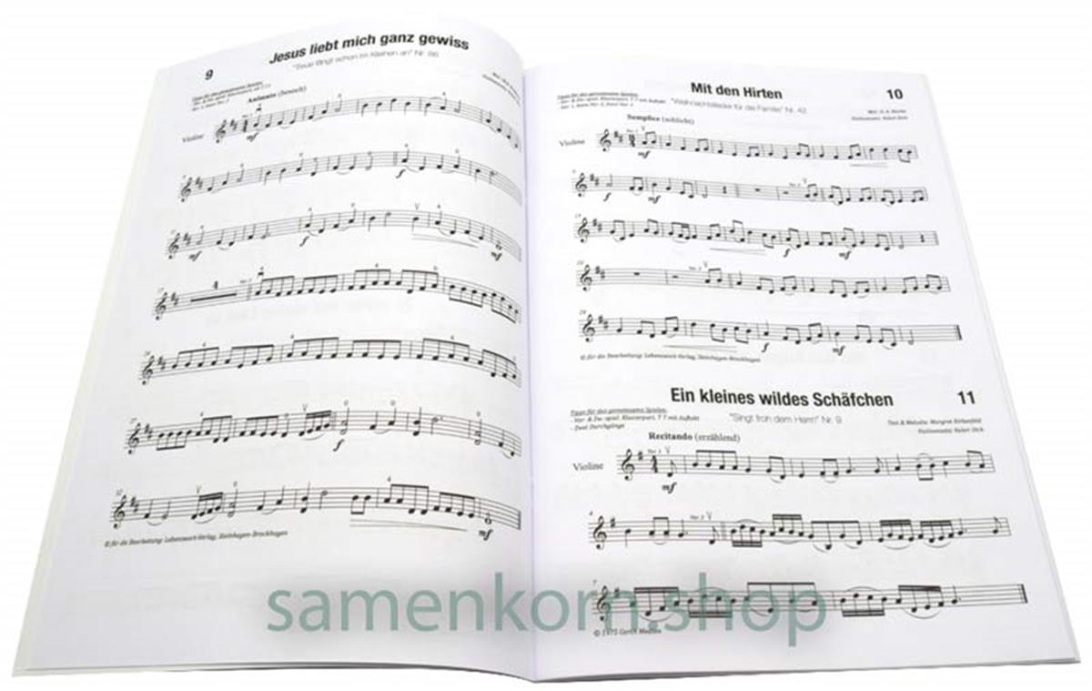 50 christliche Lieder für wachsende Violinenfinger / Heft