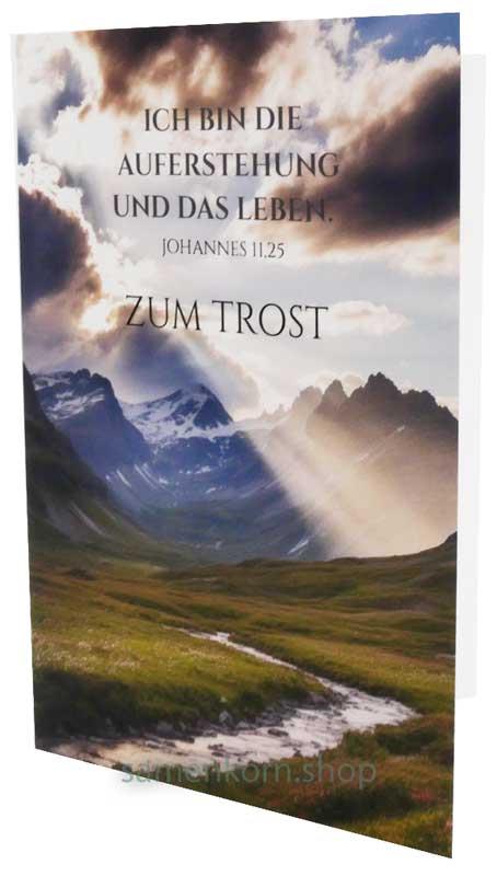 Faltkarte "Zum Trost" / Joh. 11,25