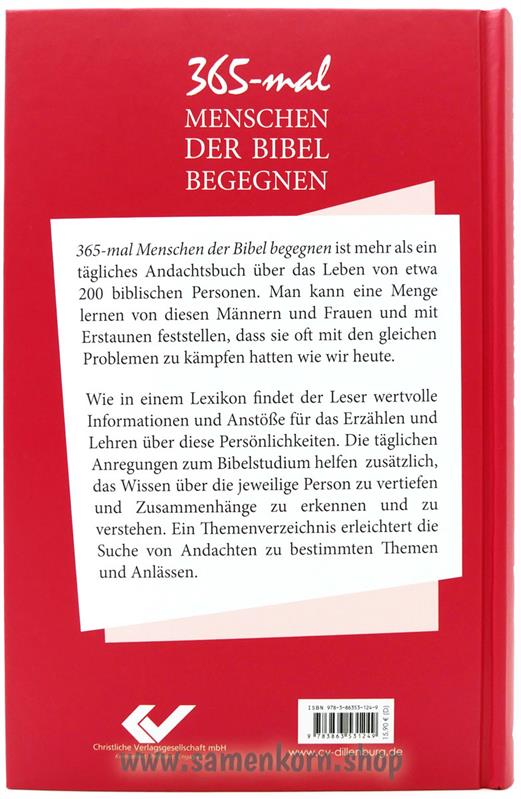365 x Menschen der Bibel begegnen / Buch
