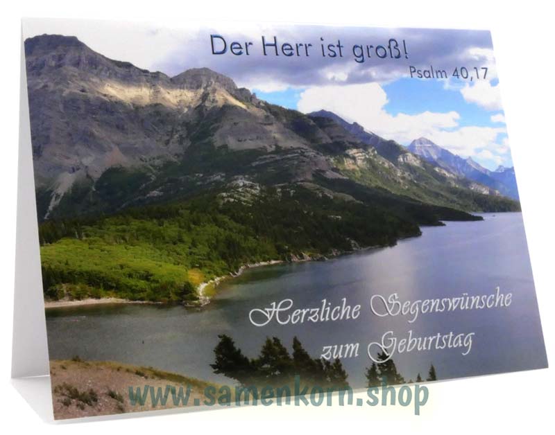 Doppelkarten zum Geburtstag / Set "Landschaft" 5 Karten