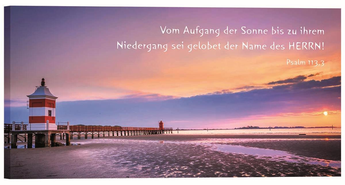 Bild "Leuchtturm bei Sonnenuntergang"