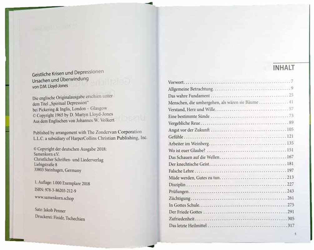 Geistliche Krisen und Depressionen - Themen/Buch - D.M. Lloyd-Jones