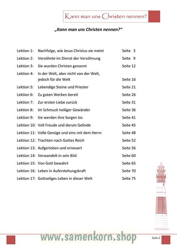 Kann man uns Christen nennen? / Jüngerschaftskurs + Buch