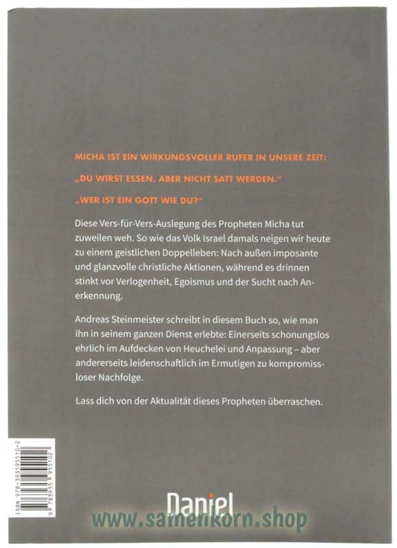 Der Prophet Micha. Wer ist ein Gott wie du? / Buch