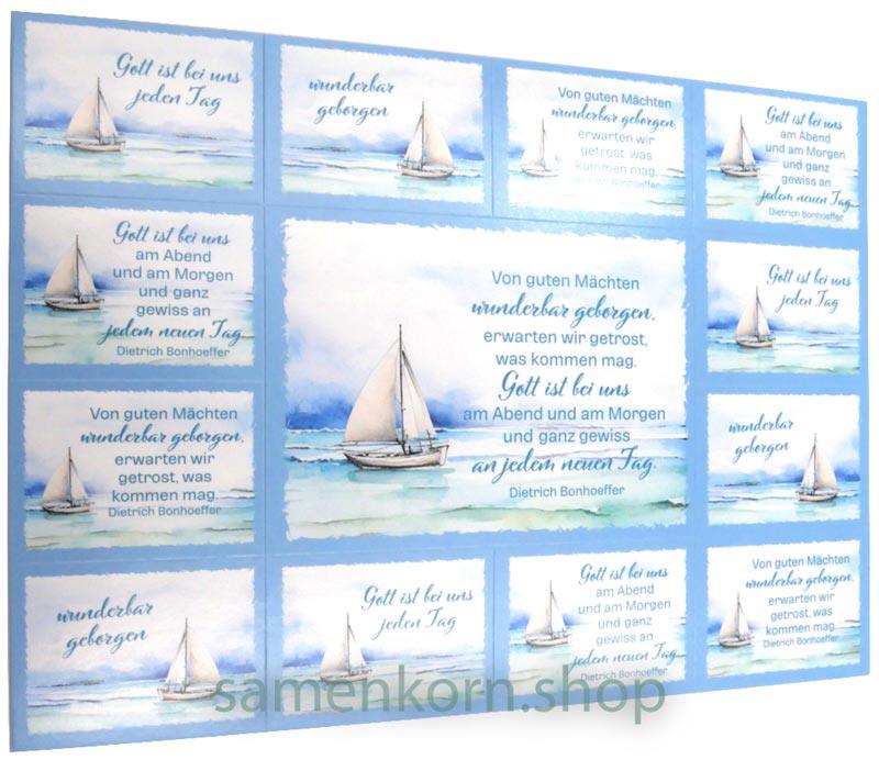 Postkarten-Aufkleber "Von guten Mächten..."