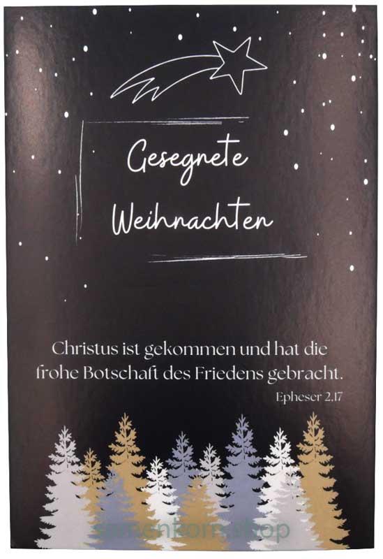 Postkarte "Gesegnete Weihnachten" Eph.2,7