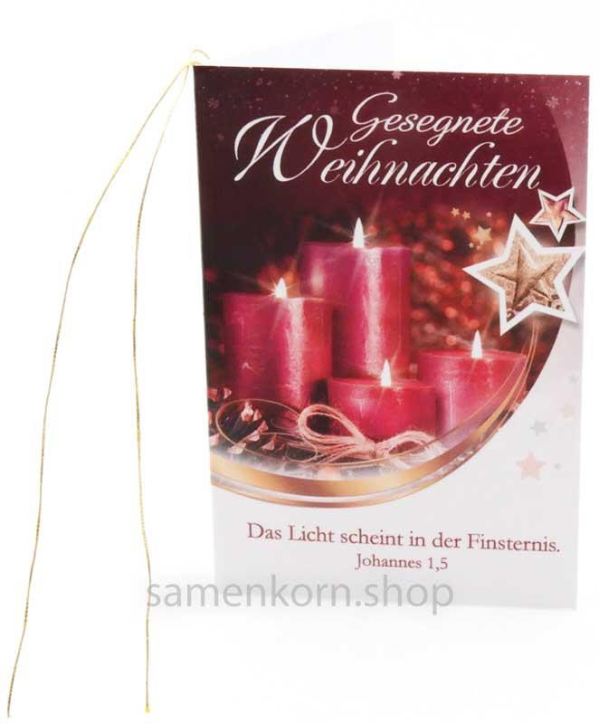 Geschenkanhänger Gesegnete Weihnachten 5-er Set