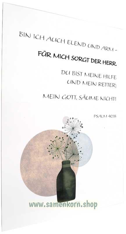 Poster A4 "Bin ich auch elend und arm...."