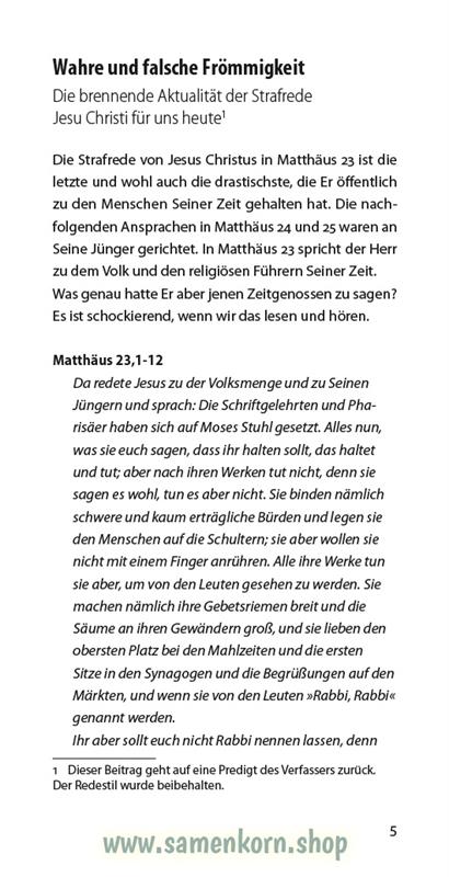 Wahre und falsche Frömmigkeit, Band 32  Reihe Orientierung / Heft