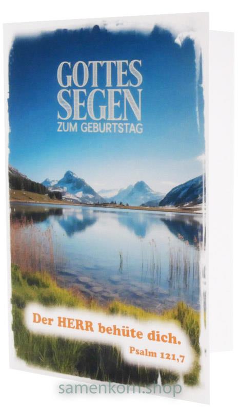 Faltkarte "Gottes Segen zum Geburtstag" / Ps. 121,7