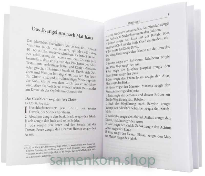 Das Evangelium nach Matthäus DIN A7/Heft