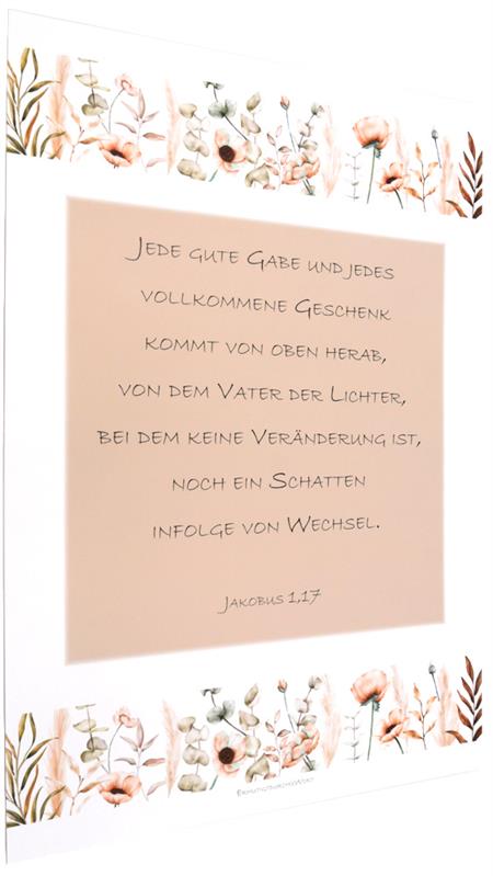 Poster A4 "Jede gute Gabe..."