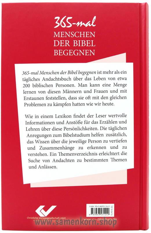 365 x Menschen der Bibel begegnen / Buch