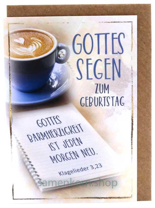 Kleinkärtchen Midi "Gottes Segen zum Geburtstag" / Klg. 3,23