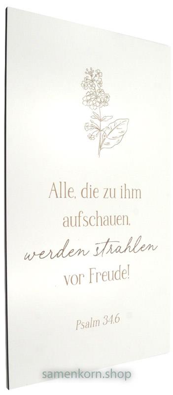 Metallschild "Strahlen vor Freude"