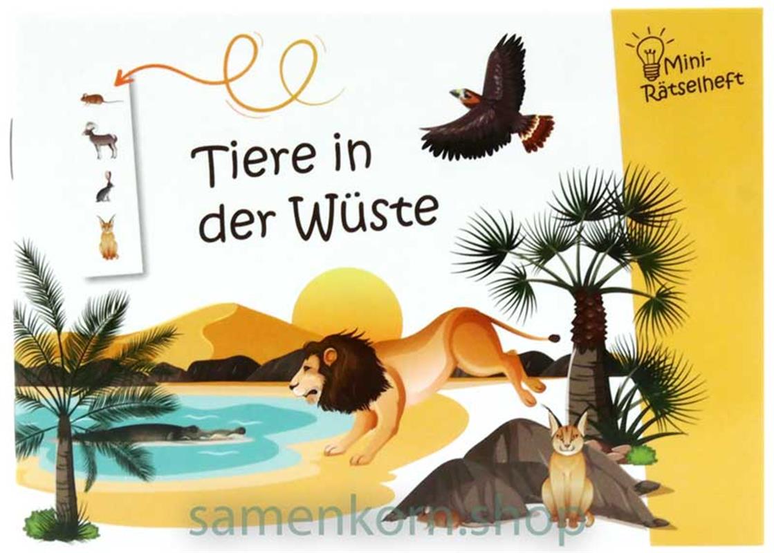 Mini-Rätselheft - Tiere in der Wüste  / Heft