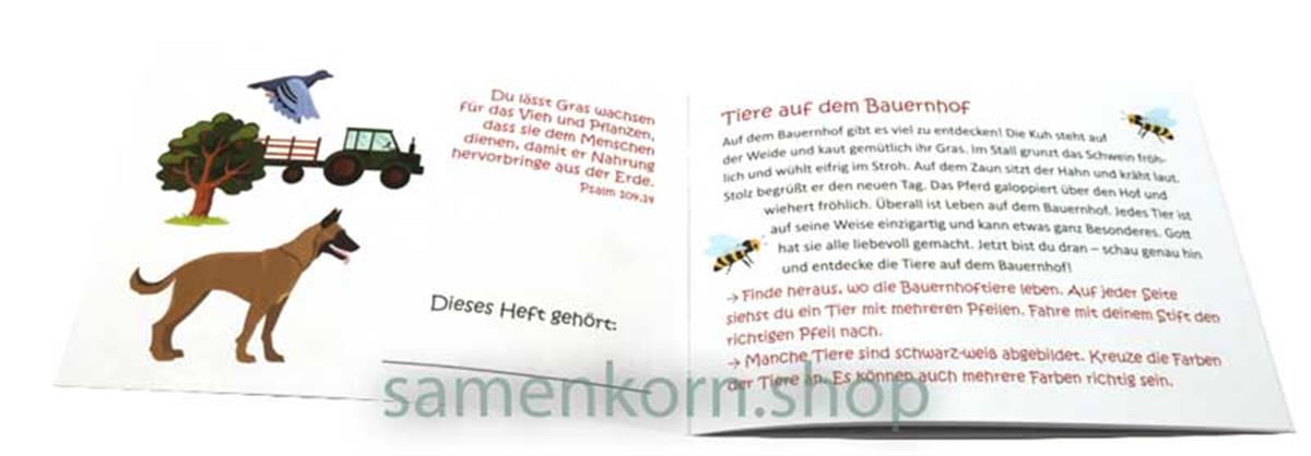 Mini-Rätselheft - Tiere auf dem Bauernhof / Heft