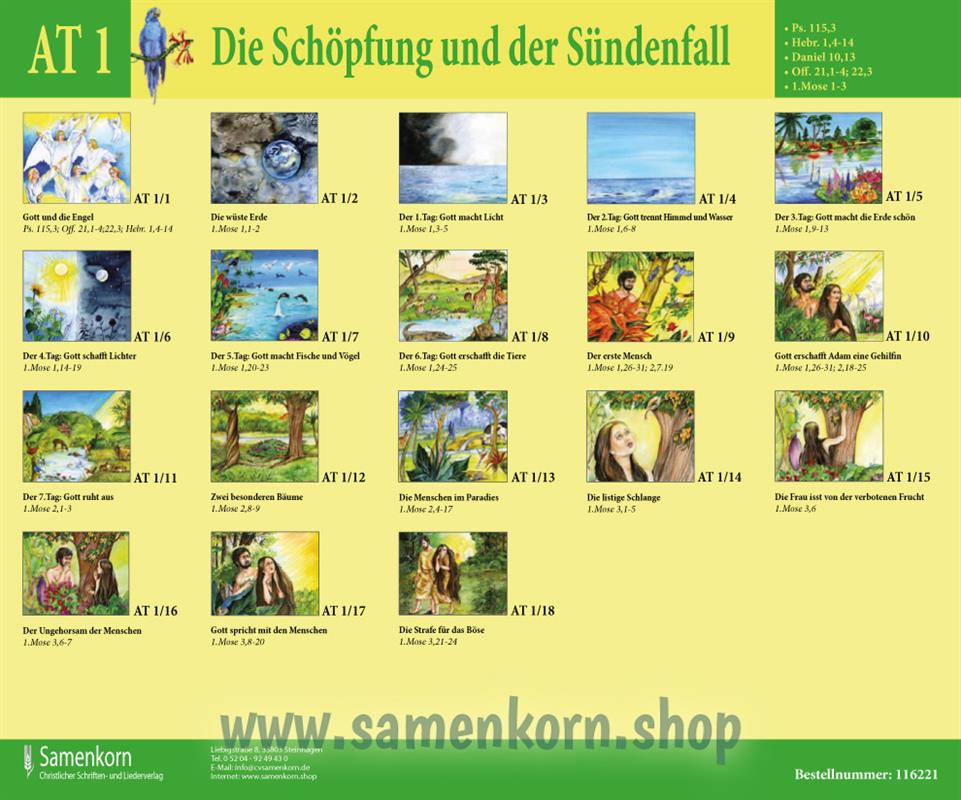 Die Schöpfung und der Sündenfall / Bildermappe