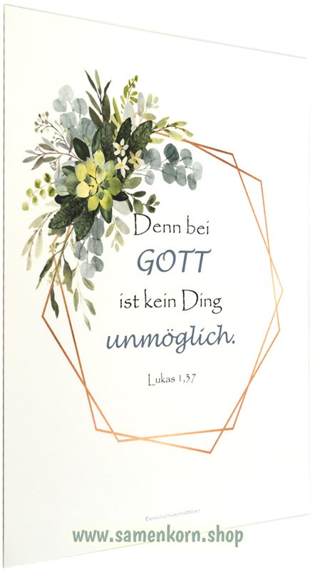 Poster A4 "Denn bei Gott ist kein Ding unmöglich"