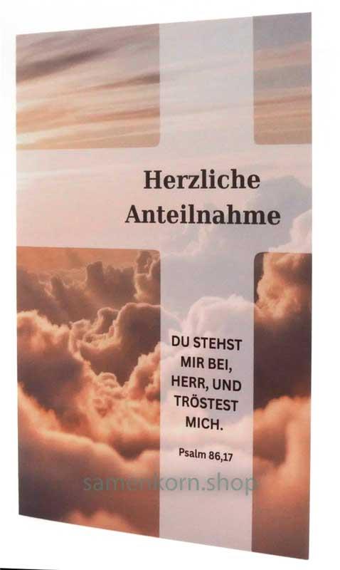 Faltkarte "Herzliche Anteilnahme" Ps. 86,17