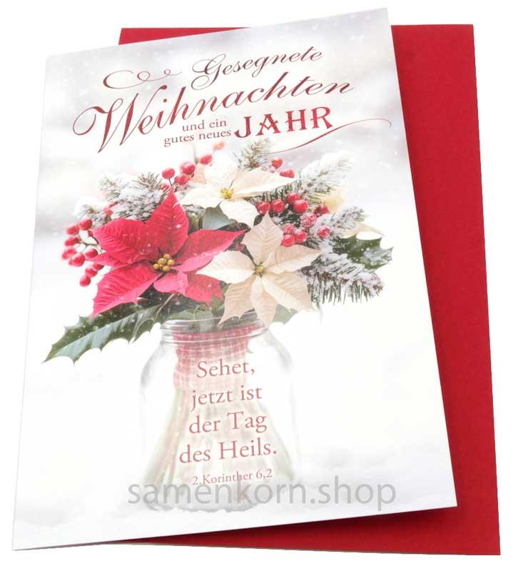 Faltkarte "Gesegnete Weihnachten" 2.Kor. 6,2