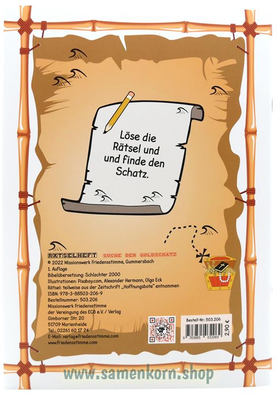 Rätselheft - Suche den Goldschatz/ Heft