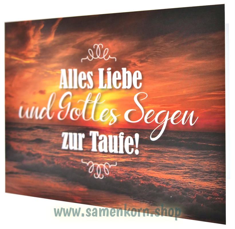 Alles Liebe und Gottes Segen zur Taufe