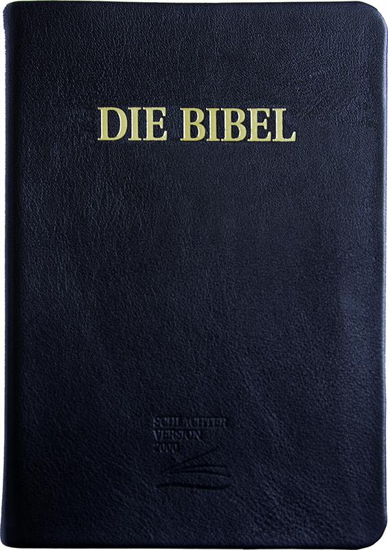 Schlachter 2000 Großdruck, Kalbsleder, flexibel, Goldschnitt